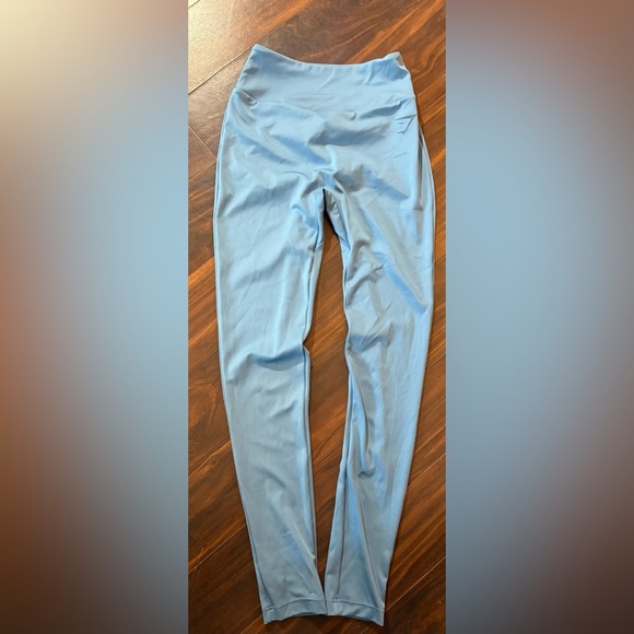 Gymshark Scrunch Seam Leggings Women’s Small Blue High-Waisted Compression Fit - Picture 2 of 6